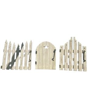 Decorative picket fence with star cut outs
